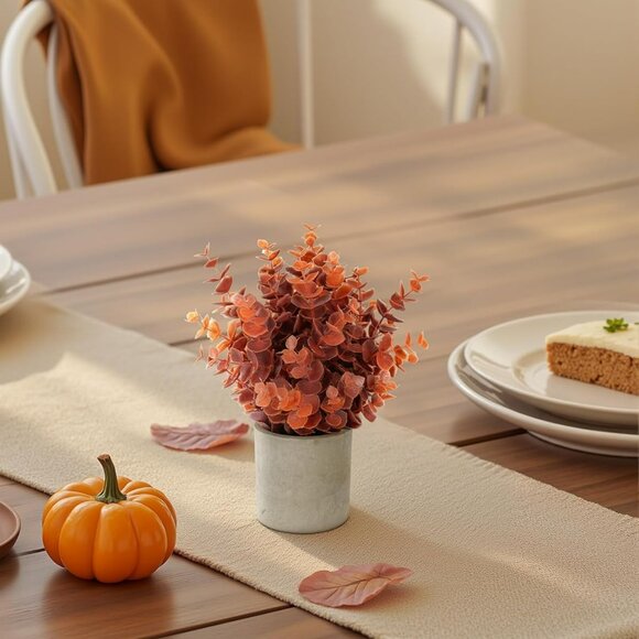 2 PCS Small Fake Eucalyptus Plant Artificial Potted Plants Indoor for Desk, Shel - Picture 7 of 8